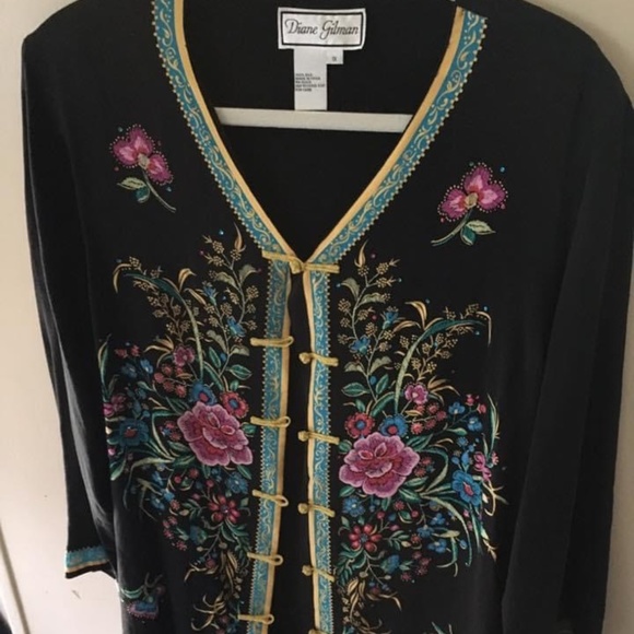 Diane Gilman vintage silk blouse. - Picture 1 of 4